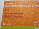 【原研药】司百得精氨酸布洛芬颗粒0.4g*12包*10盒 痛经 牙疼 头痛 流感感冒退烧 解热镇痛 实拍图