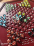 御圣跳棋玻璃珠大号儿童小学生成人跳跳棋木质宫廷跳棋益智游戏棋礼物 六角盘+【玻璃珠套装】多送12颗 实拍图