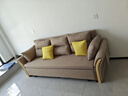 喜客邦客厅折叠沙发床三人卧室两用沙发床布艺欧式简易小户型多功能沙发 2.18米外径乳胶单面棉麻款 【米白色】 实拍图
