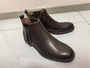 CAPLOST意大利复古中帮英伦鞋男士皮靴拉链短靴切尔西靴 原创设计 咖啡 39 实拍图