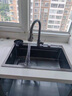 摩恩阳光系列厨房水槽大单槽洗菜盆一体盆洗碗槽304不锈钢台上台中台下盆 升级款小米粒5MM-抽拉龙头全配置 650X450MM 实拍图