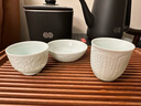 苏氏陶瓷（SUSHI CERAMICS）影青浮雕功夫茶杯三件套芭蕉杯牡丹杯菊瓣杯泡茶陶瓷主人杯J0977 实拍图