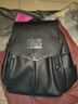 袋鼠双肩包女款2026年新款真软皮时尚潮流大容量旅行包高颜值女士背包 026黑色 实拍图