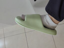 凉拖鞋男士夏季新款室内家居防滑浴室洗澡踩屎感厚底情侣一字拖鞋 绿色 38-39 实拍图