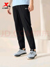 特步运动裤秋冬新款健身跑步裤透气卫裤针织束脚男裤子保暖通勤休闲裤 0209梭织束脚-夏款-正黑色 2XL 实拍图