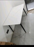 曼丘岩板餐桌家用轻奢现代简约小户型饭桌客厅长方形大理石餐桌椅组合 哑光白27mm（单桌）其他颜色留言 1.2m *宽70cm【推荐】 实拍图