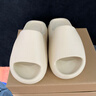 H8奢椰子拖鞋外穿踩屎感2025夏季防滑莆田情侣男女厚底运动男士拖鞋 米白色（莆田升级版） 43 实拍图