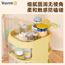 也雅（Yeya）奶瓶收纳箱 奶瓶架沥水置物架婴儿辅食碗筷餐具收纳箱 水杯沥水架 樱草黄-鲸鱼推车 实拍图
