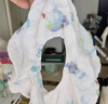 babycare婴儿口水巾透气薄款纯棉新生儿围嘴宝宝纱布围嘴鲸鱼乐车3条装 实拍图