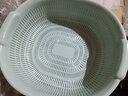 全适沥水篮双层大号沥水架漏转圆形滤水盆洗菜盆厨房洗菜篮水果篮蓝色 实拍图