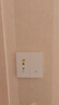 国际电工无线遥控开关220v控制器86型智能双控免布线家用电灯远程随意贴 二开白套装 实拍图
