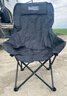 小魔户外折叠椅 折叠靠背椅加高月亮椅露营折叠凳子便携躺椅钓鱼椅 黑 实拍图