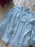 范思蓝恩蓝色衬衫套装女透气2024夏季新款短裤清凉24FS12148 冰川蓝（衬衫） M 实拍图