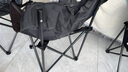 户外折叠椅月亮椅便携钓鱼凳子户外懒人椅导演椅沙滩椅摆摊 加大月亮椅【黑色】 实拍图