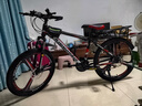 金武端自行车成人山地车公路赛车单车骑行变速超轻越野中学生初中青少年 尊享版-三刀轮-黑红色【铝架】 24寸21速 实拍图