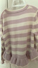 戴维贝拉（DAVE＆BELLA）女宝宝条纹毛衣开衫甜美女童长袖上衣新款小童衣服儿童秋装外套 紫色条纹【现货】 110 cm（建议身高100-110cm） 实拍图