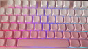 狼蛛（AULA）F87ProV2客制化无线机械键盘电竞游戏专用  蓝牙/2.4G/有线三模连接全键热插拔gasket结构办公键盘 F87ProV2大宗师版【焦糖拿铁轴】粉色渐变侧刻 实拍图