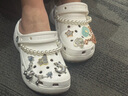 CROCS卡骆驰厚底云朵洞洞鞋|206750 白色-100 35(220mm) 实拍图