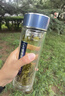 富光抗菌玻璃杯 双层高硼硅泡茶杯子 茶水分离杯 办公水杯男女士400ml 实拍图