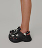 SMFKX CROCS 联名款 明星同款时尚休闲百搭厚底增高透气洞洞鞋拖 黑钻石 36-37 实拍图