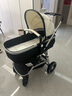 纽贝耳newber婴儿车 婴儿推车 婴儿车0-3岁用折叠可坐可躺带减震 可换向 黑白 防风保暖罩+防蚊罩+护脊板 实拍图