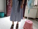 恋的连衣裙夏季2025新款法式长裙学生少女小个子高中初中女生夏天裙子 假两件蓝色 均码 (可备注码数) 实拍图