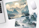 鼠标垫新款小号电脑键盘桌垫办公风景游戏动漫二次元桌垫 无锁边260*210*2mm【高耸入云】 实拍图