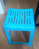 茶花 塑料凳子 家用条纹板凳 高方凳子46.6cm 蓝色 1只装 实拍图
