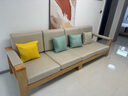 木缇森北欧实木沙发客厅现代简约家具组合套装小户型两用沙发坐垫可拆洗 四人位 实拍图