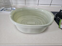 全适沥水篮双层大号沥水架漏筛旋转圆形洗菜盆厨房洗菜水果篮大号绿色 实拍图