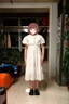 G.duck童装女童连衣裙夏季儿童公主裙韩版时尚23新款小女孩泡泡袖雪纺裙 白色 140 尺码9~10岁【130-140cm】 实拍图