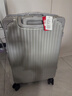 袋鼠（KANGAROO）行李箱男大容量32女学生高颜值旅行箱轻音万向轮拉杆箱结实皮箱 太空银【严选防刮款】 24英寸 【中途游-6-10天出行】 实拍图