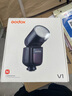 神牛（Godox） v1 闪光灯机顶外拍灯口袋灯便携摄影高速TTL锂电热靴灯 圆灯头v1闪光灯 适配尼康 实拍图