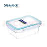 Glasslock 韩国进口钢化玻璃保鲜盒冰箱收纳饭盒硅胶圈色随机 微烤长方斜角蓝圈950ml 实拍图