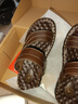 宜驰（EGCHI）凉鞋男士头层牛皮休闲厚底凉拖两用沙滩鞋子男 CF10135 棕色 38 实拍图