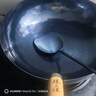 臻三环章丘铁锅炒锅手工锻打铁锅无涂层不易粘锅炒菜锅厨房好物一环轻音 古法烤蓝（适合4-5人） 34cm 实拍图