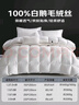 无印良品100%白鹅毛被 羽毛绒丝被子冬季被芯约6斤【填充2200g】150*200cm 实拍图