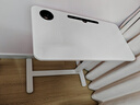 SOFS气动升降床边桌移动床上笔记本电脑桌沙发学习书桌站立办公工作台 【基础款】白色 实拍图