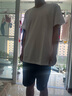 战浩冰丝莫代尔棉短袖T恤男夏季青年圆领纯色白速干半袖薄打底衫体恤 白色 2XL 建议【150-165斤】 实拍图