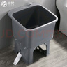 申梵（SHENFAN）拖把池阳台高脚拖把盆卫生间家用墩布池拖布池移动洗地盆水池水槽 40×40×46.5cm【台控下水】灰色 实拍图