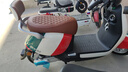 立马电动摩托车MINI 80公里长续航1200W电机60V20Ah铅酸电池外卖家用舒适出行电动车 品红绿 实拍图