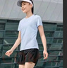 特步运动t恤衫短袖男夏装新款跑步速干衣薄款健身服半袖 清水蓝-女（0176） M 实拍图