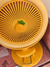 欧利文小风扇桌面床上用夹子式USB充电小型夹扇 便携式迷你大风力婴儿电风扇办公室厕所宿舍风宝 黄色 实拍图