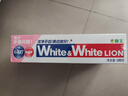 狮王（Lion）White&White小苏打牙菌斑美白护龈清新口气含氟牙膏(白桃)180g*3 实拍图