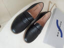 森达乐福鞋女软底不累脚英伦风牛皮一脚蹬套脚单鞋4CF25AA4 黑色 38 实拍图