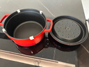 双立人（ZWILLING）2025新款珐琅锅铸铁汤锅家用焖炖锅多功能平底锅电磁炉烤箱燃气灶 珐琅铸铁锅酒红色 22cm 实拍图