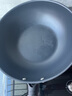 三禾无涂层不粘炒锅炒菜锅钛合金钛钛锅32cm天穹黑配钢铲LC32S1 实拍图