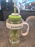 【京东物流】水杯冰霸吸管杯高颜值学生茶水分离大容量杯子 肚肚杯1个-浅绿色 实拍图