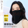 松研（Breazwell）防晒口罩女夏季防紫外线冰丝轻薄透气户外骑行遮阳全遮脸 深灰色 实拍图