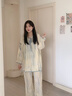 韩姿朵（Hanziduo）双层纱布棉纱情侣睡衣女春秋款纯棉麻长袖夏泡泡纱婴儿棉男家居服 3221女 L 实拍图